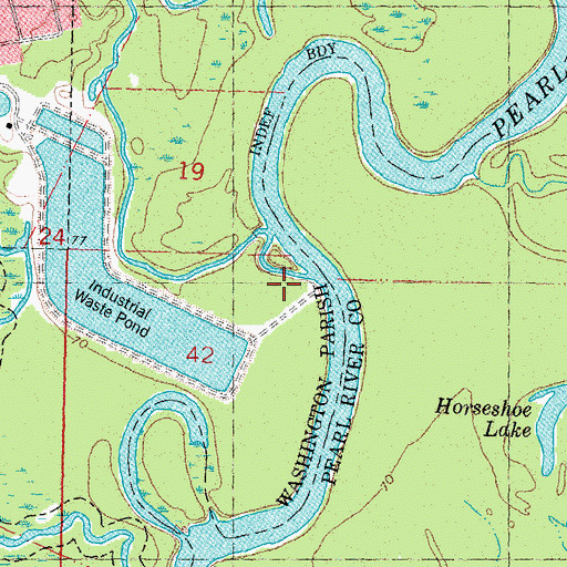 Topographic Map of Coburn Creek, LA