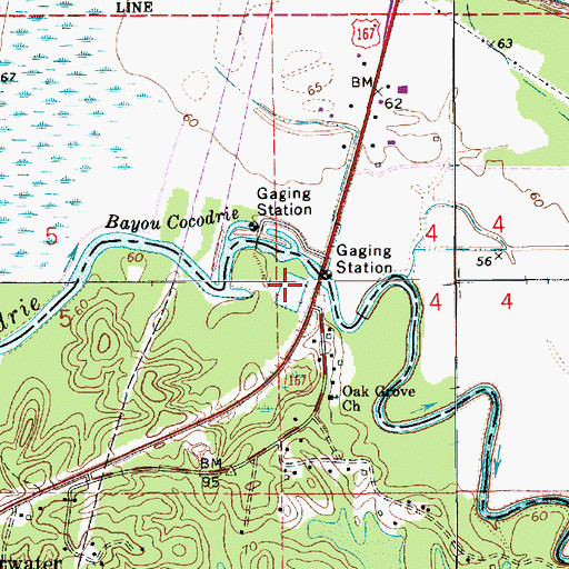 Topographic Map of Cocodrie Lake, LA