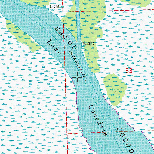 Topographic Map of Lake Cocodrie, LA