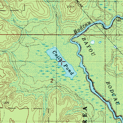 Topographic Map of Coile Pond, LA