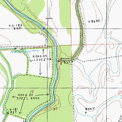 Topographic Map of Big Colewa Creek, LA