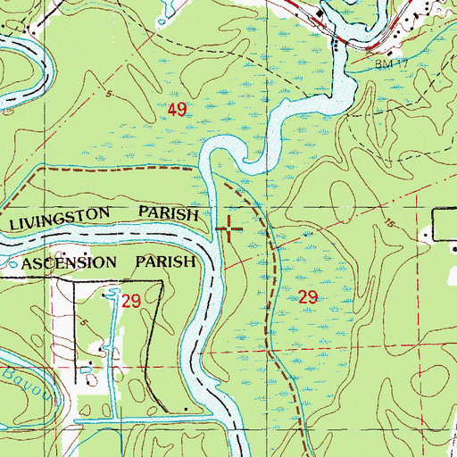 Topographic Map of Colyell Creek, LA