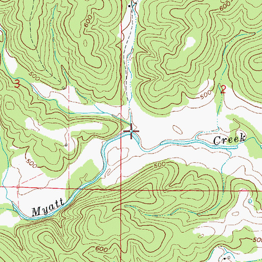 Topographic Map of Sycamore Creek, AR