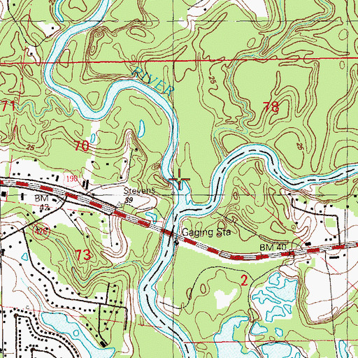 Topographic Map of Comite River, LA