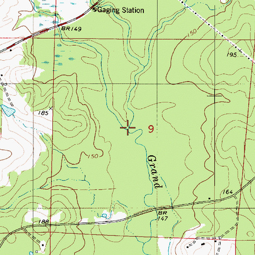 Topographic Map of Coney Bayou, LA