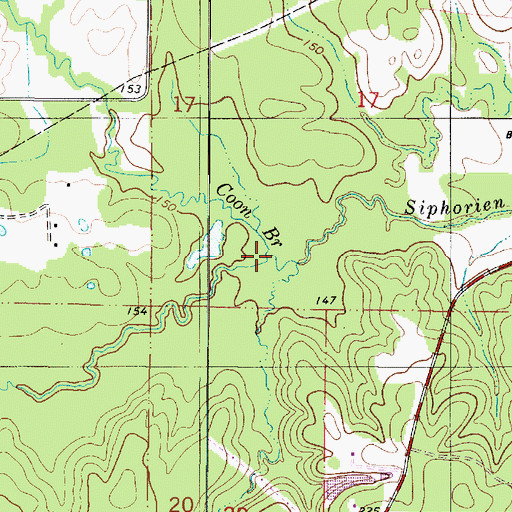 Topographic Map of Coon Branch, LA