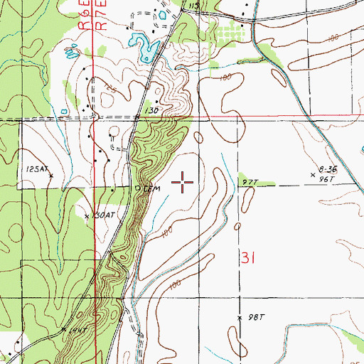 Topographic Map of Cooper Lake (historical), LA