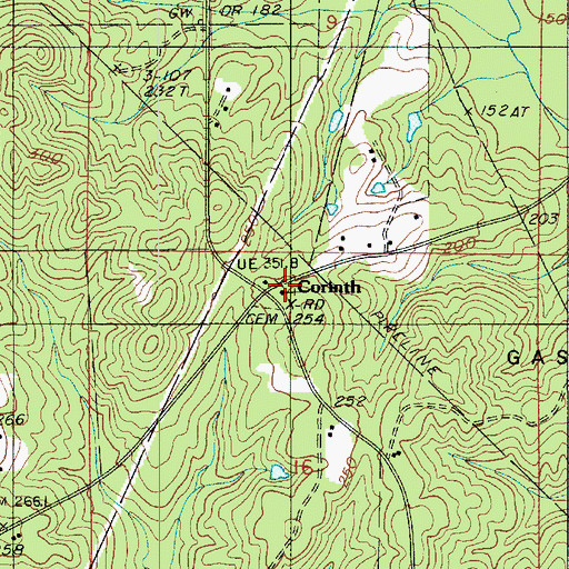 Topographic Map of Corinth Baptist Church, LA