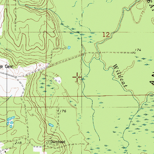 Topographic Map of Cotton Valley Oil and Gas Field, LA