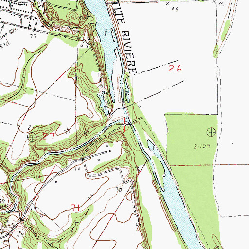 Topographic Map of Coulee des Grues, LA