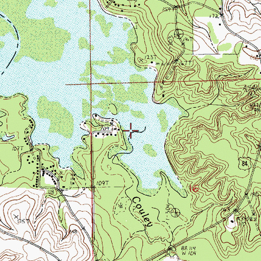 Topographic Map of Couley Creek, LA