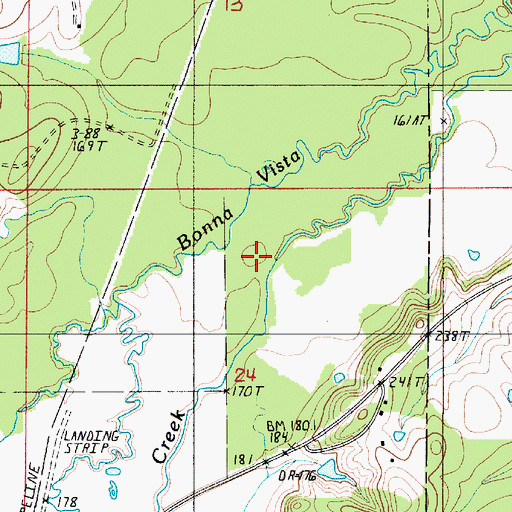Topographic Map of Crib Creek, LA