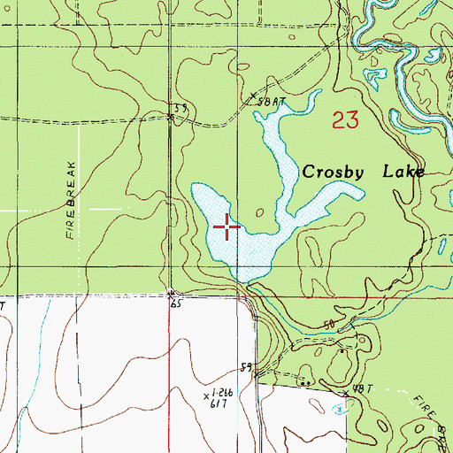 Topographic Map of Crosby Lake, LA