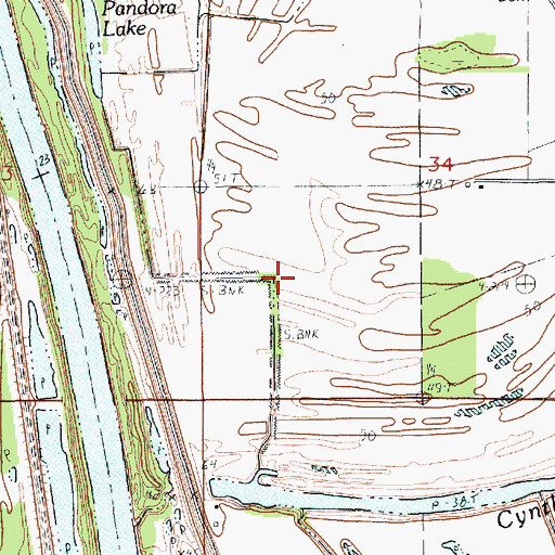 Topographic Map of Crouch Lake, LA