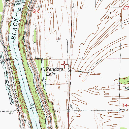 Topographic Map of Crowders Lake, LA