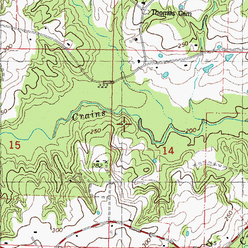 Topographic Map of Crystal Creek, LA