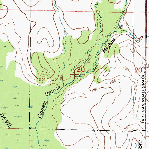 Topographic Map of Cypress Creek, LA