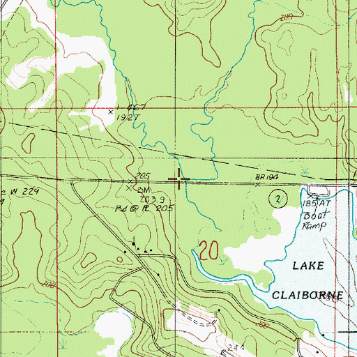 Topographic Map of Cypress Creek, LA