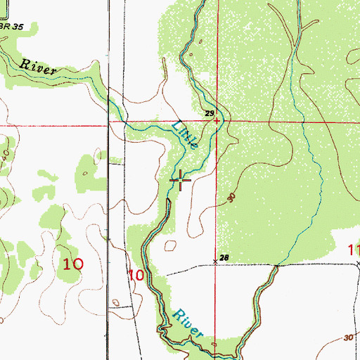 Topographic Map of Cypress Creek, LA