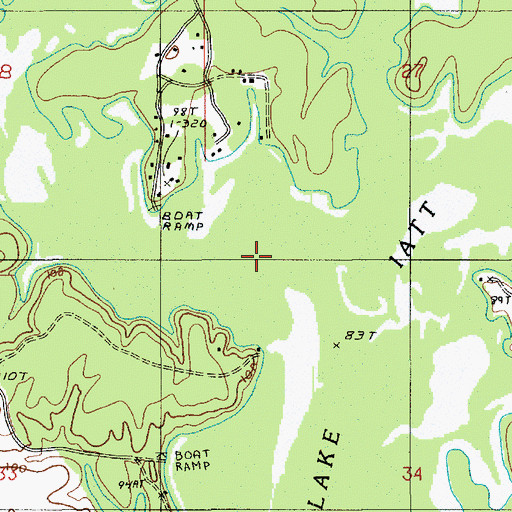 Topographic Map of Dartigo Creek, LA
