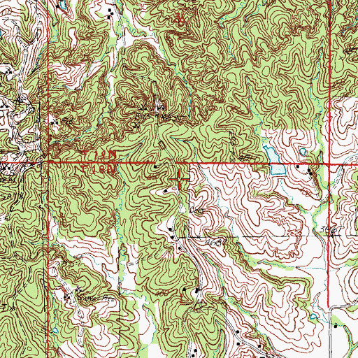 Topographic Map of Talken Cemetery, AR