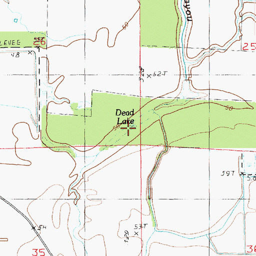 Topographic Map of Dead Lake, LA