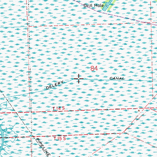 Topographic Map of Delery Canal, LA