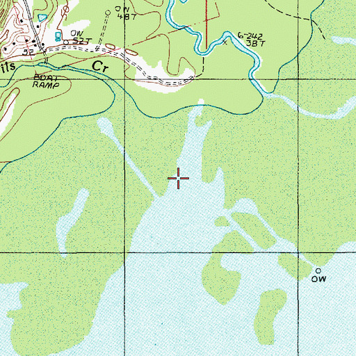 Topographic Map of Devils Creek, LA