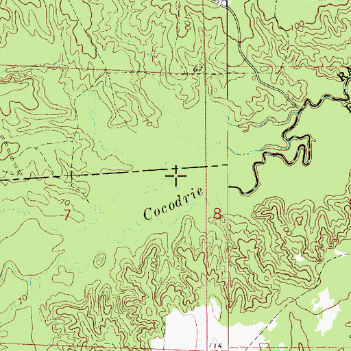 Topographic Map of Diana Branch, LA