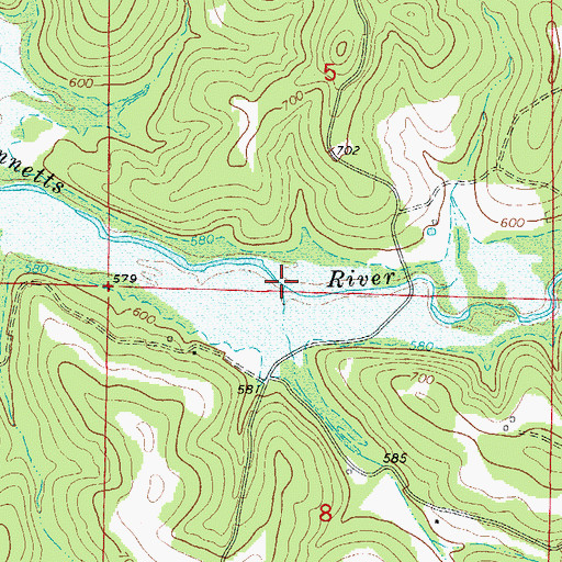 Topographic Map of Tanner Creek, AR