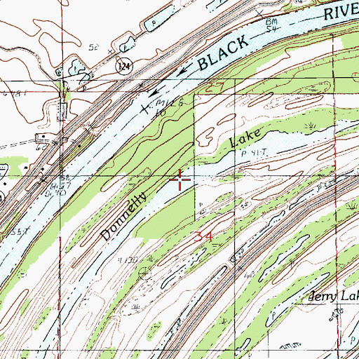 Topographic Map of Donnelly Lake, LA
