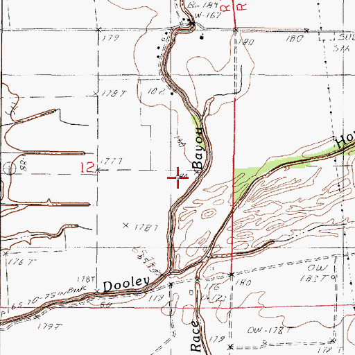 Topographic Map of Dooley Bayou, LA