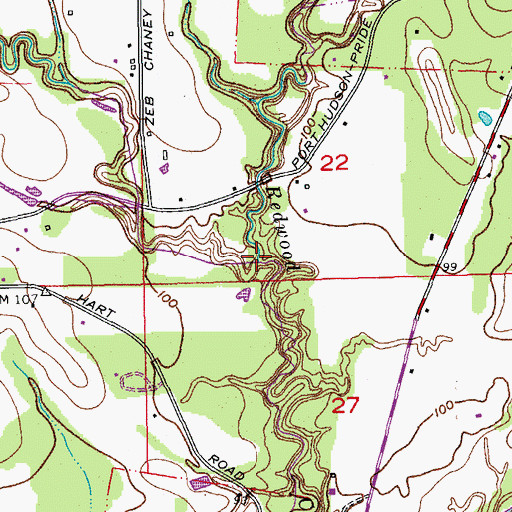 Topographic Map of Doyle Bayou, LA