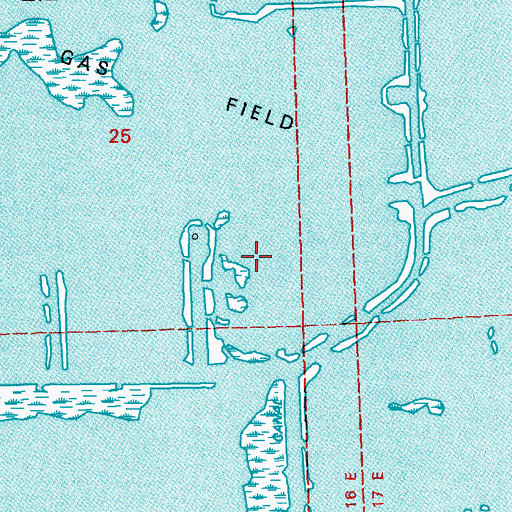 Topographic Map of Du Large Gas Field, LA