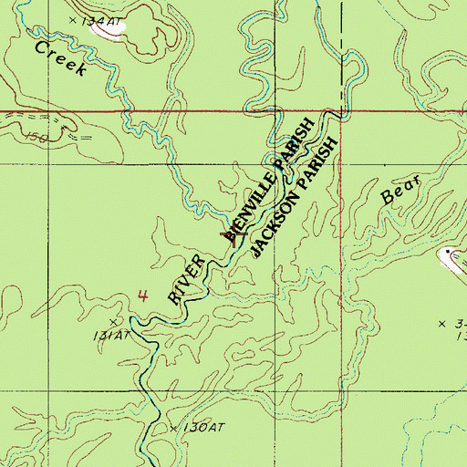Topographic Map of Dukedall Creek, LA