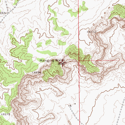 Topographic Map of Hanging Water Well, AZ