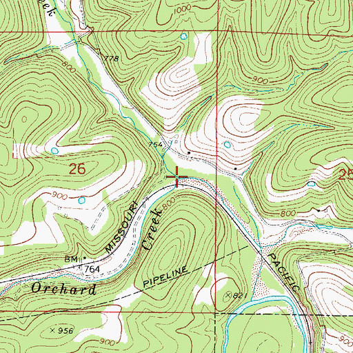 Topographic Map of Tar Kiln Creek, AR
