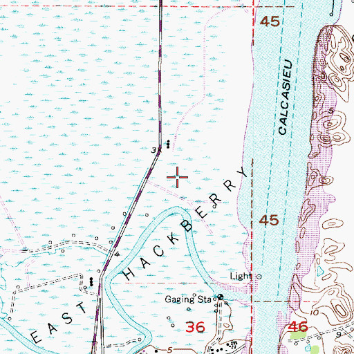Topographic Map of East Hackberry Oil Field, LA
