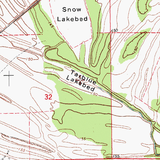 Topographic Map of Tarblue Lakebed, AR