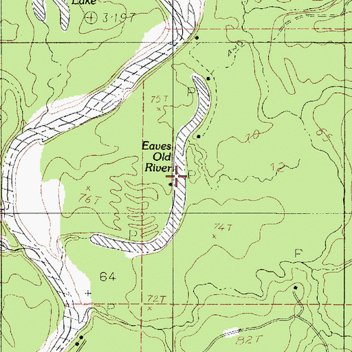 Topographic Map of Eaves Old River, LA