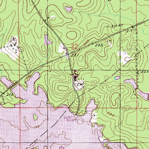 Topographic Map of Ebenezer Missionary Baptist Church, LA