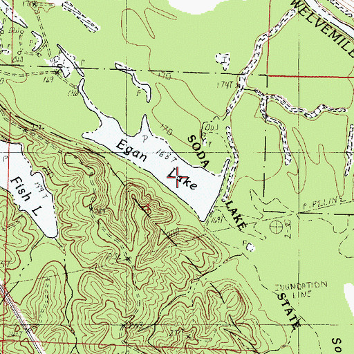 Topographic Map of Egan Lake, LA
