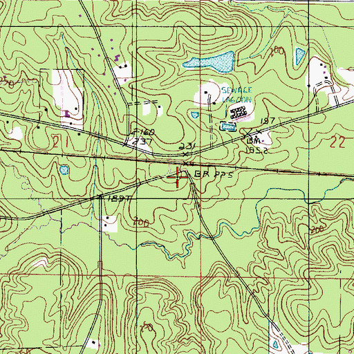 Topographic Map of Ephesus Primitive Baptist Church, LA