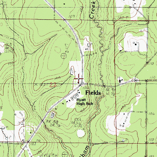 Topographic Map of Fields, LA