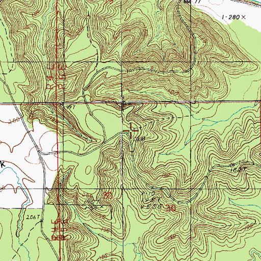 Topographic Map of Fife Cemetery, LA