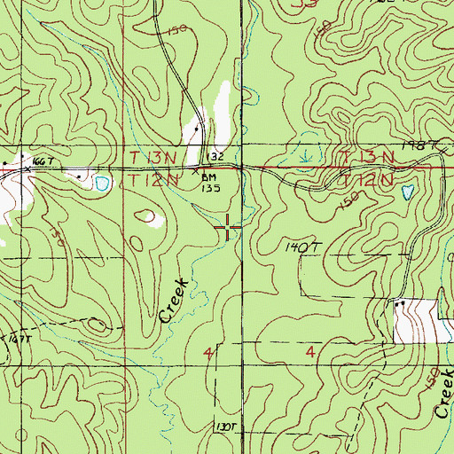 Topographic Map of Fish Creek, LA