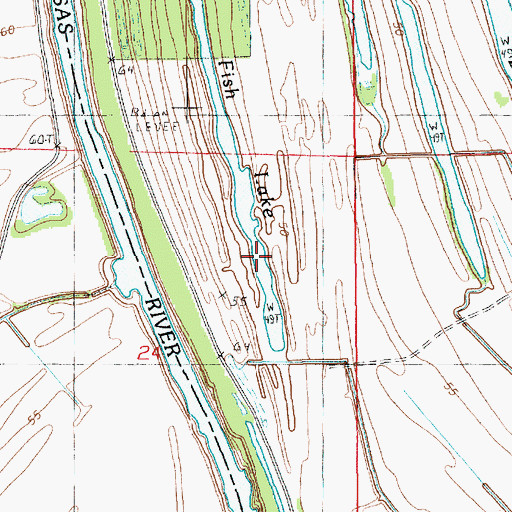 Topographic Map of Fish Lake, LA