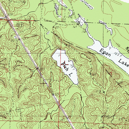 Topographic Map of Fish Lake, LA