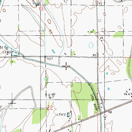 Topographic Map of Fivemile Slough, LA