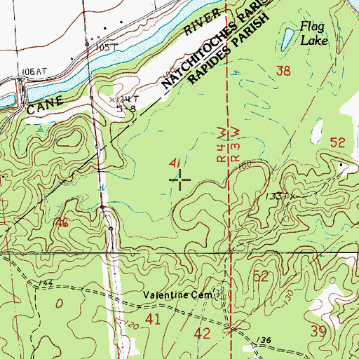 Topographic Map of Flag Lake, LA
